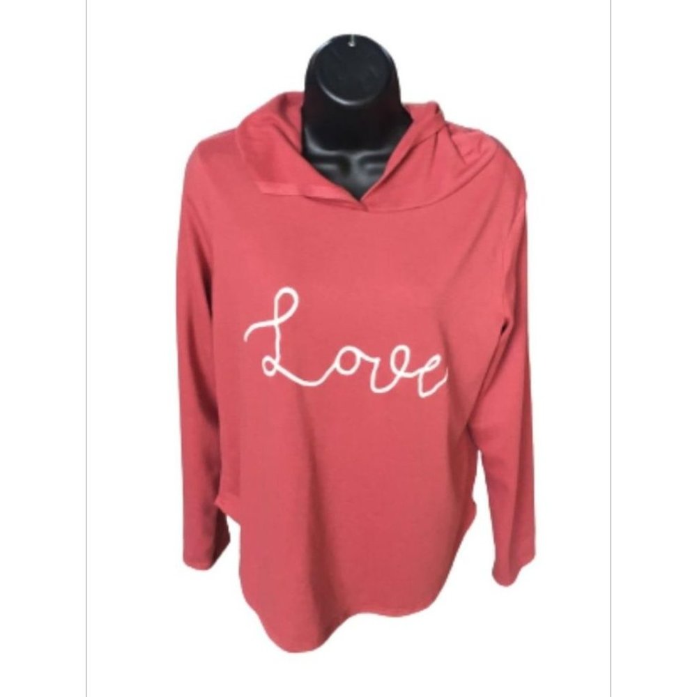Allysse "Love" hoodie Pink Large